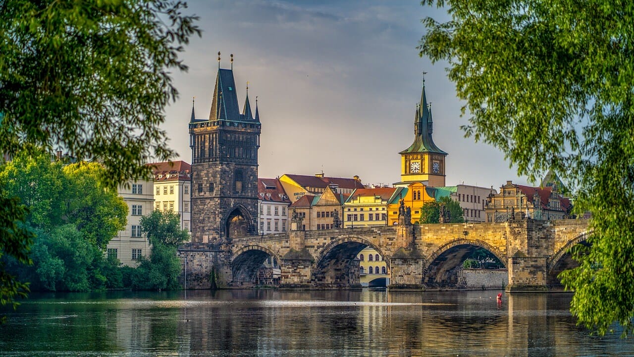 prague, bridge, city