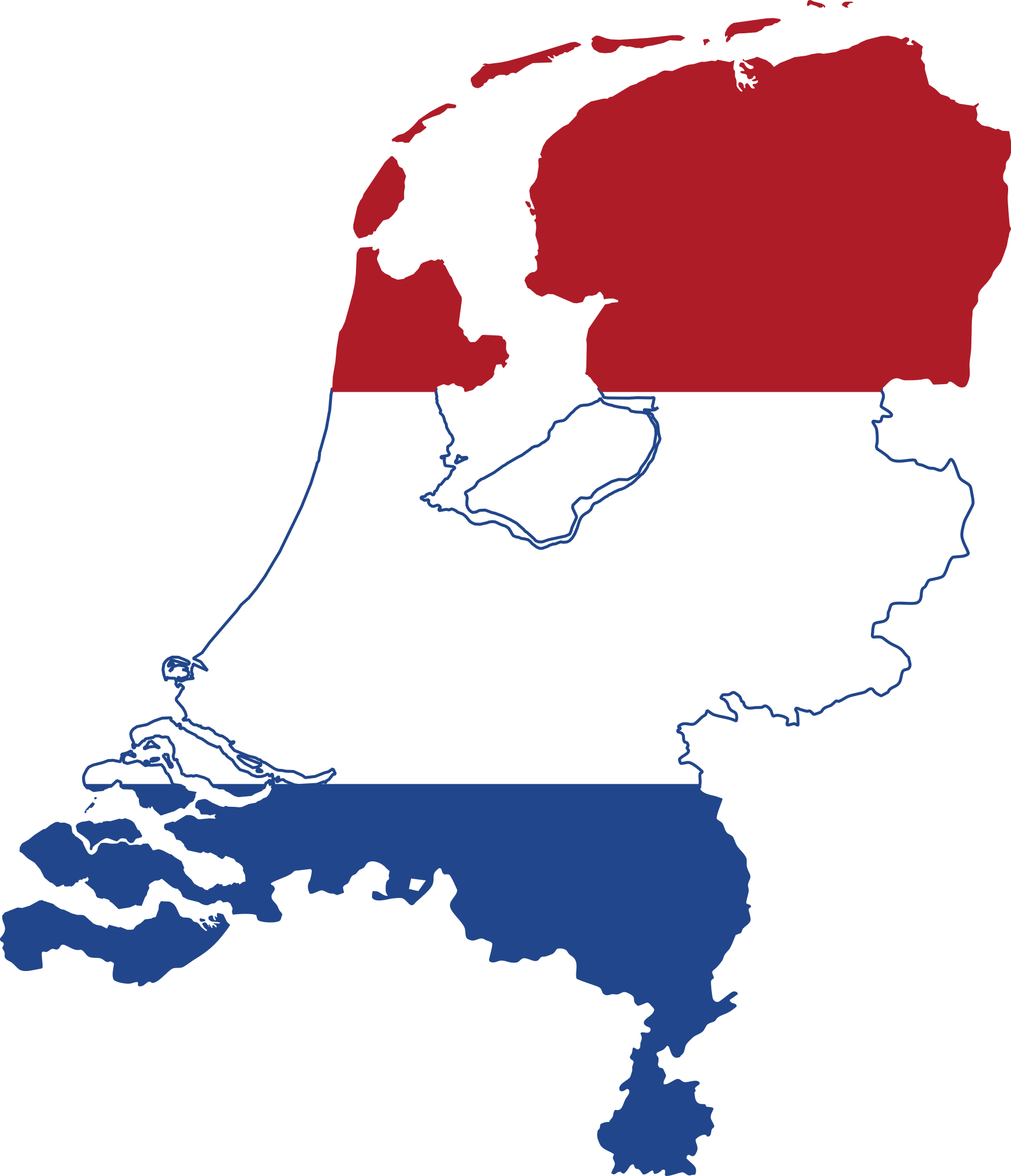 Flag map of the Netherlands.svg