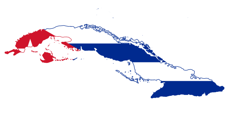 Cuba flag mapall