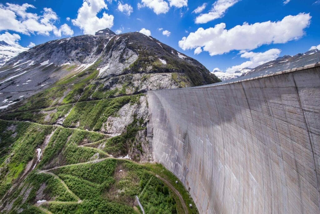 electrical power plant dam in the mountains in aus 2023 02 28 04 41 56 utc