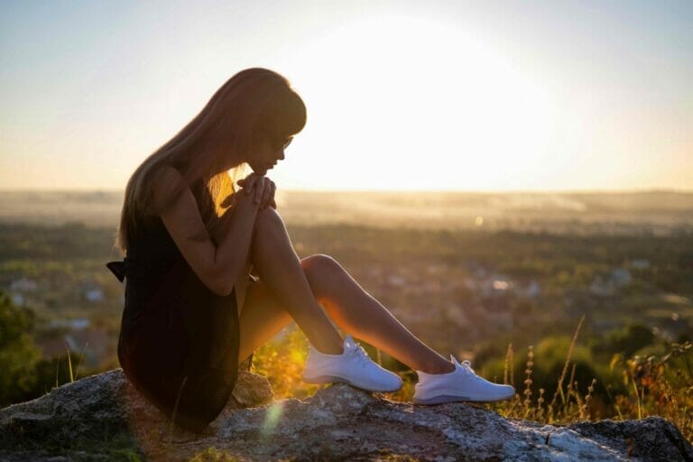 young depressed woman in black short summer dress 2022 10 11 02 51 33 utc