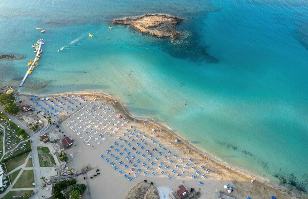 fig tree bay beach drone seascape protaras cyprus 2022 07 01 13 15 28 utc