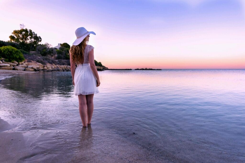 woman on beach