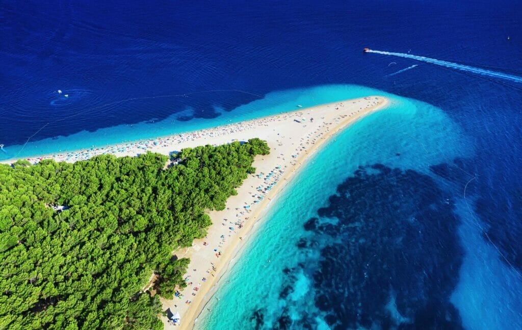 zlatni rat beach hvar island croatia aerial lan 2021 08 27 22 33 49 utc