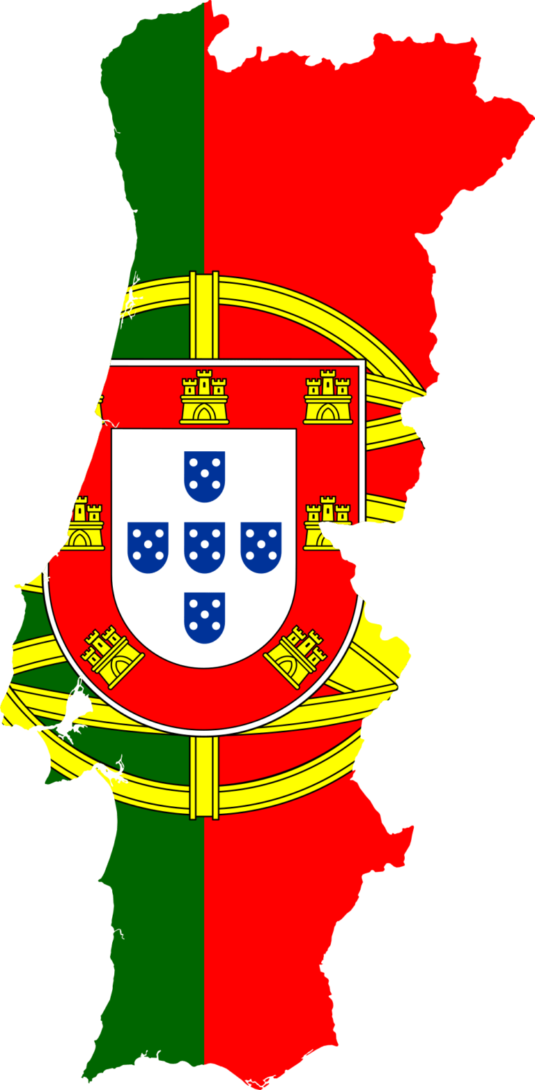 Flag map of Portugal.svg