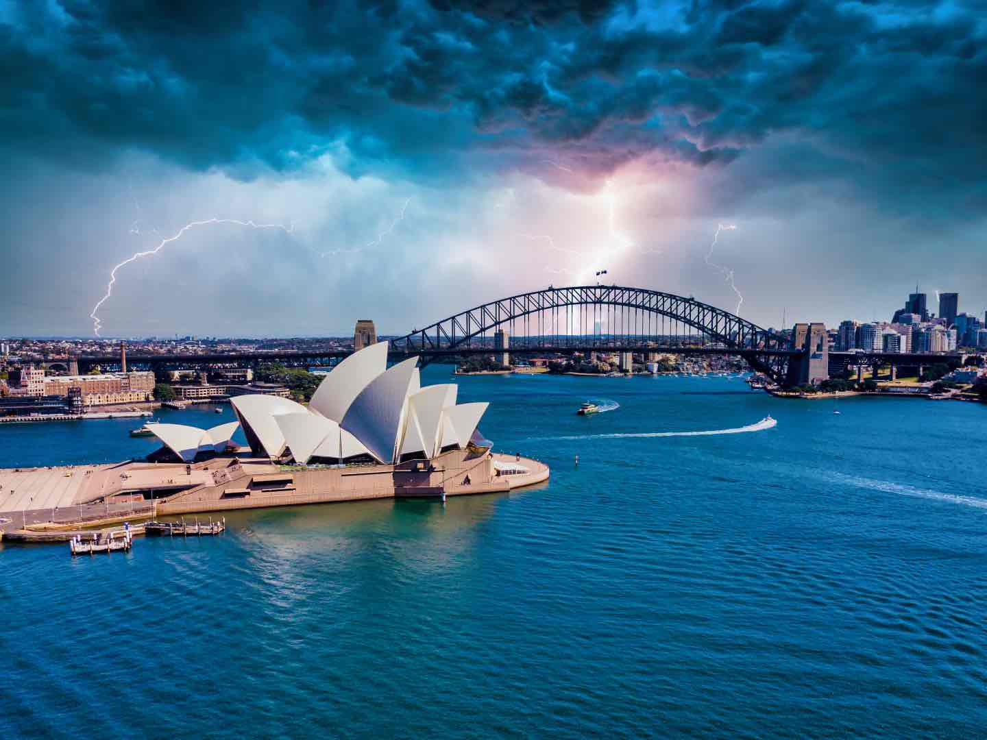 amazing aerial view of sydney city the harbor bri 2023 01 13 03 42 16 utc