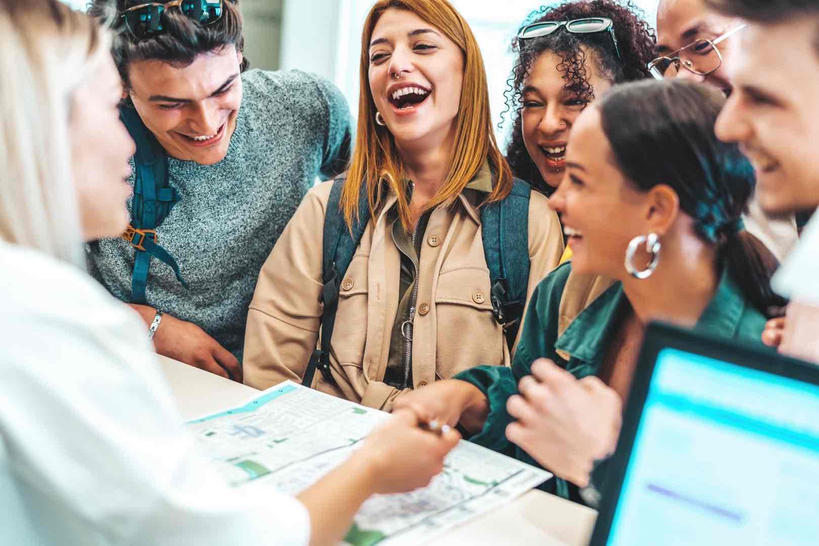 group of young people doing check in of youth host 2023 03 31 17 00 10 utc