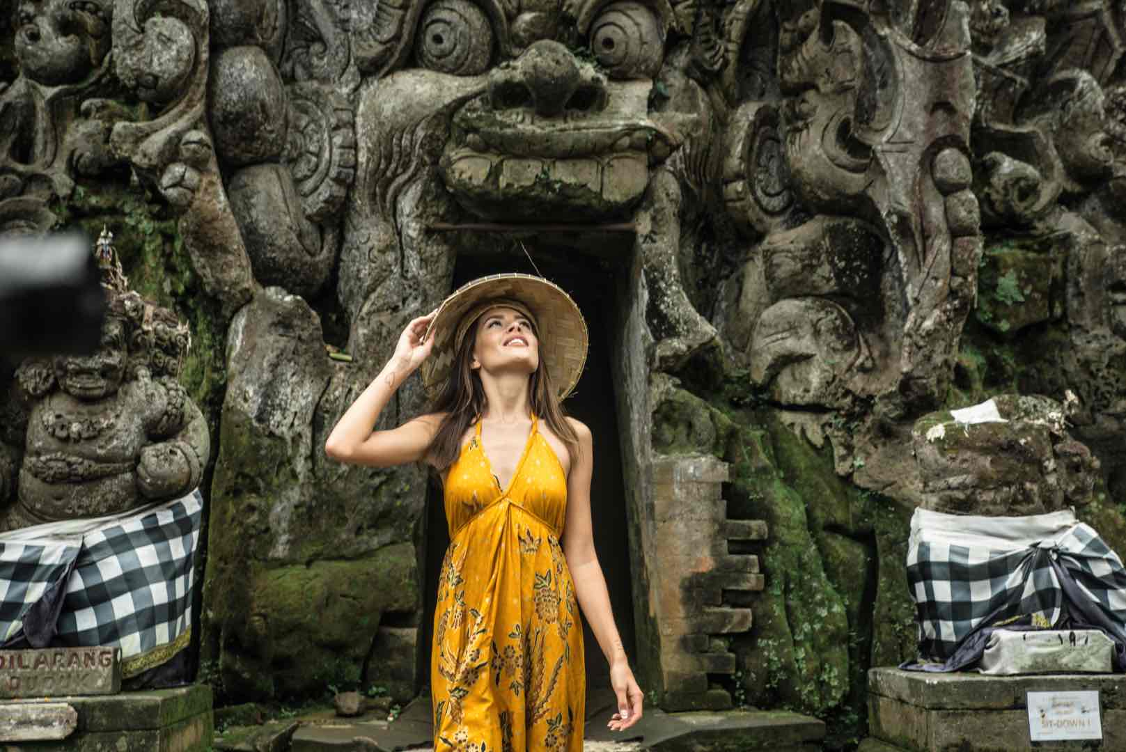 Pretty girl at Goa Gajah, Bali