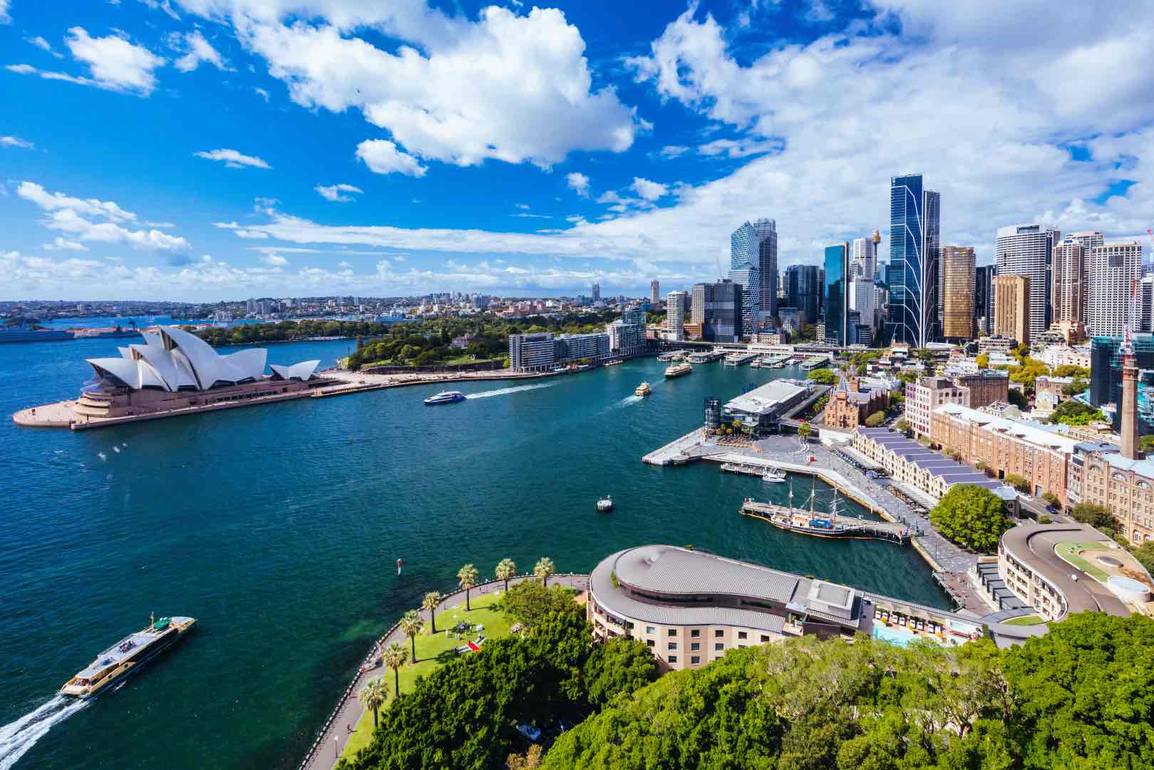 sydney skyline from the harbour bridge in australi 2023 04 20 20 56 59 utc