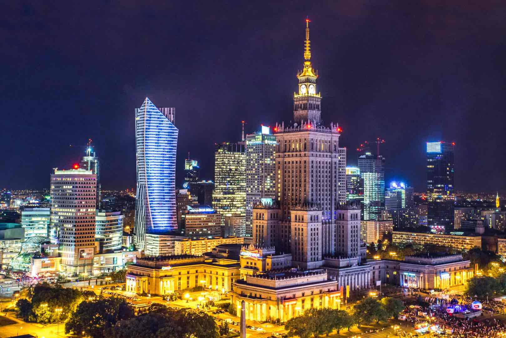 warsaw night view