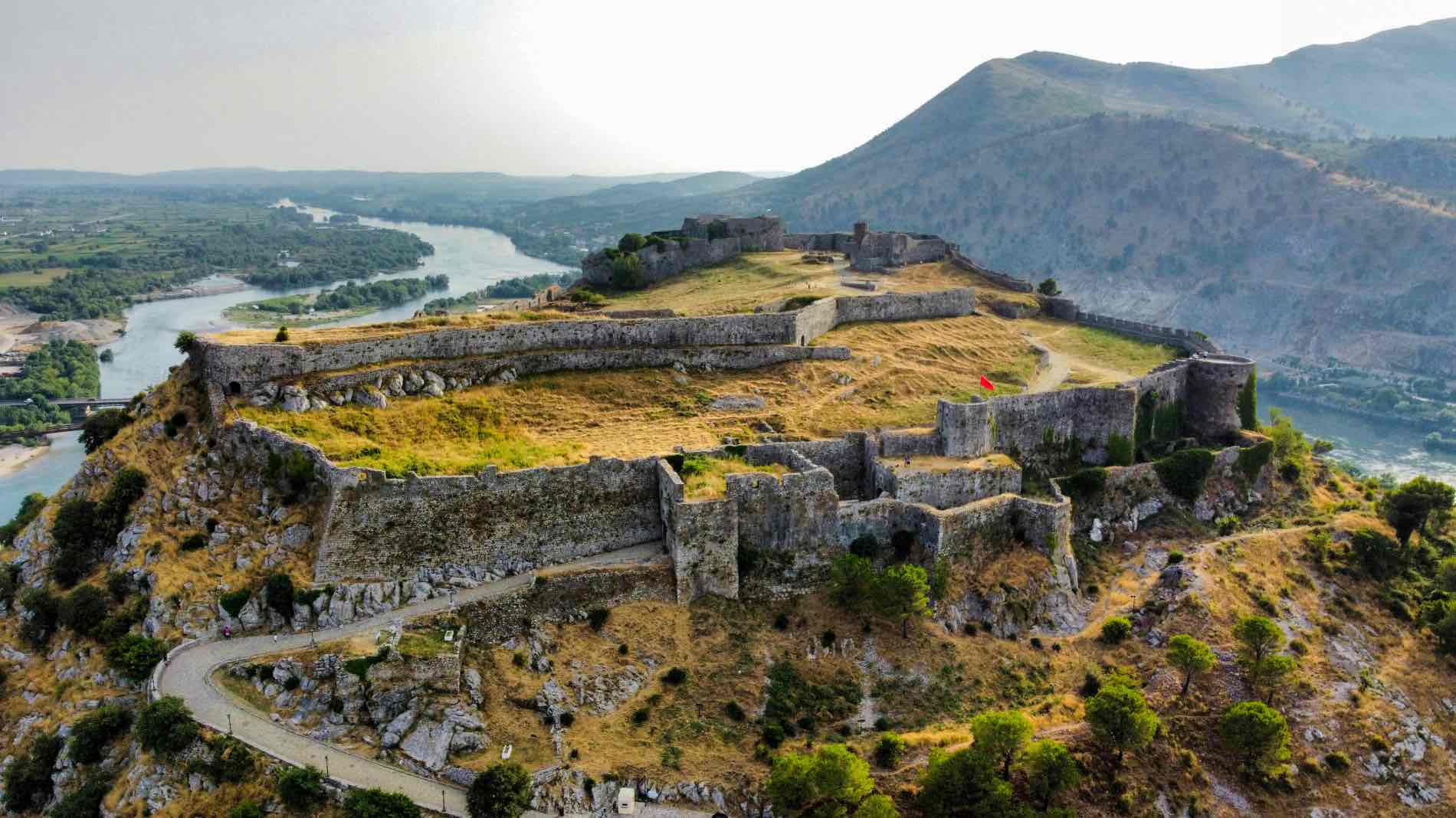 albania view point of ruins