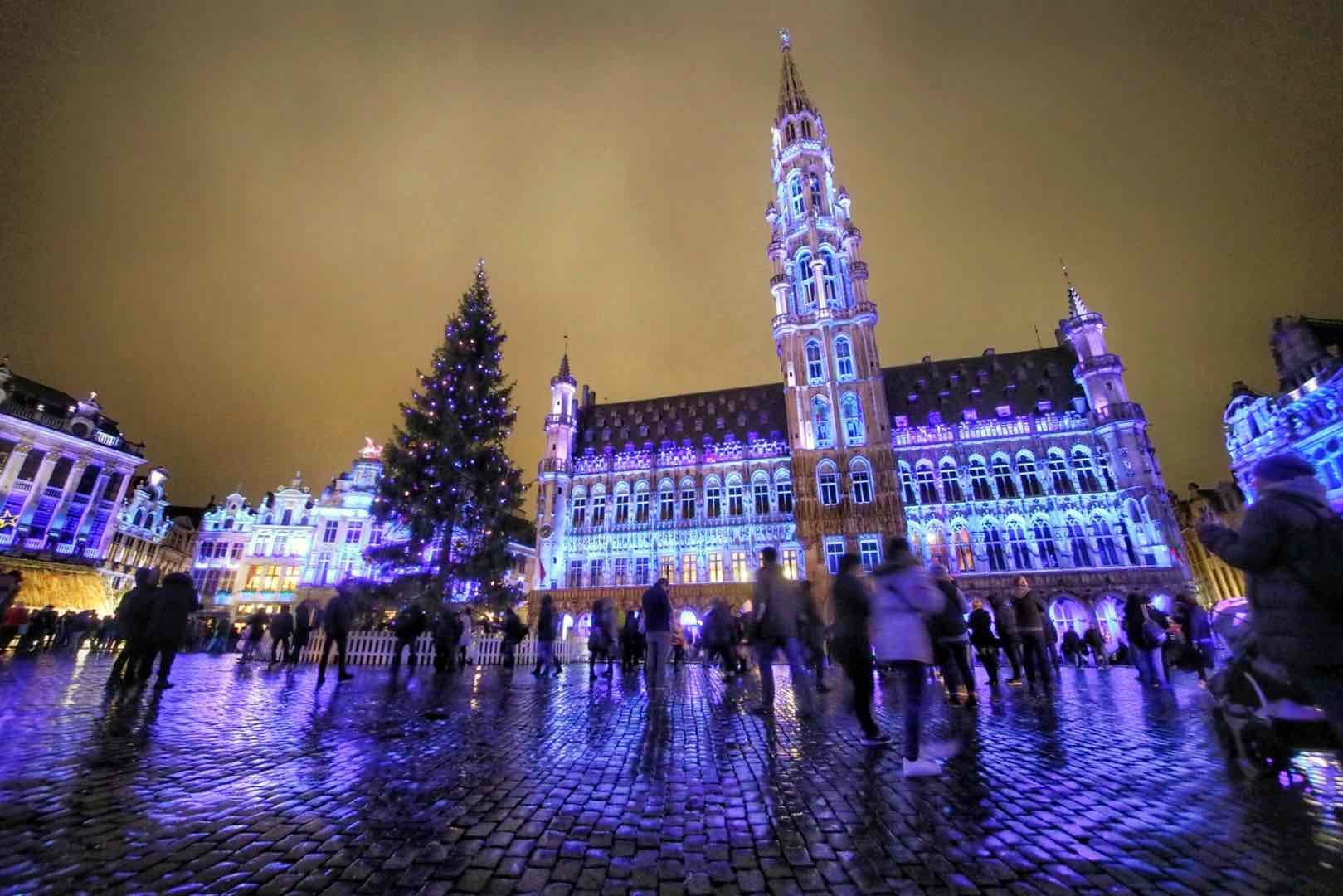 Brussels at night.