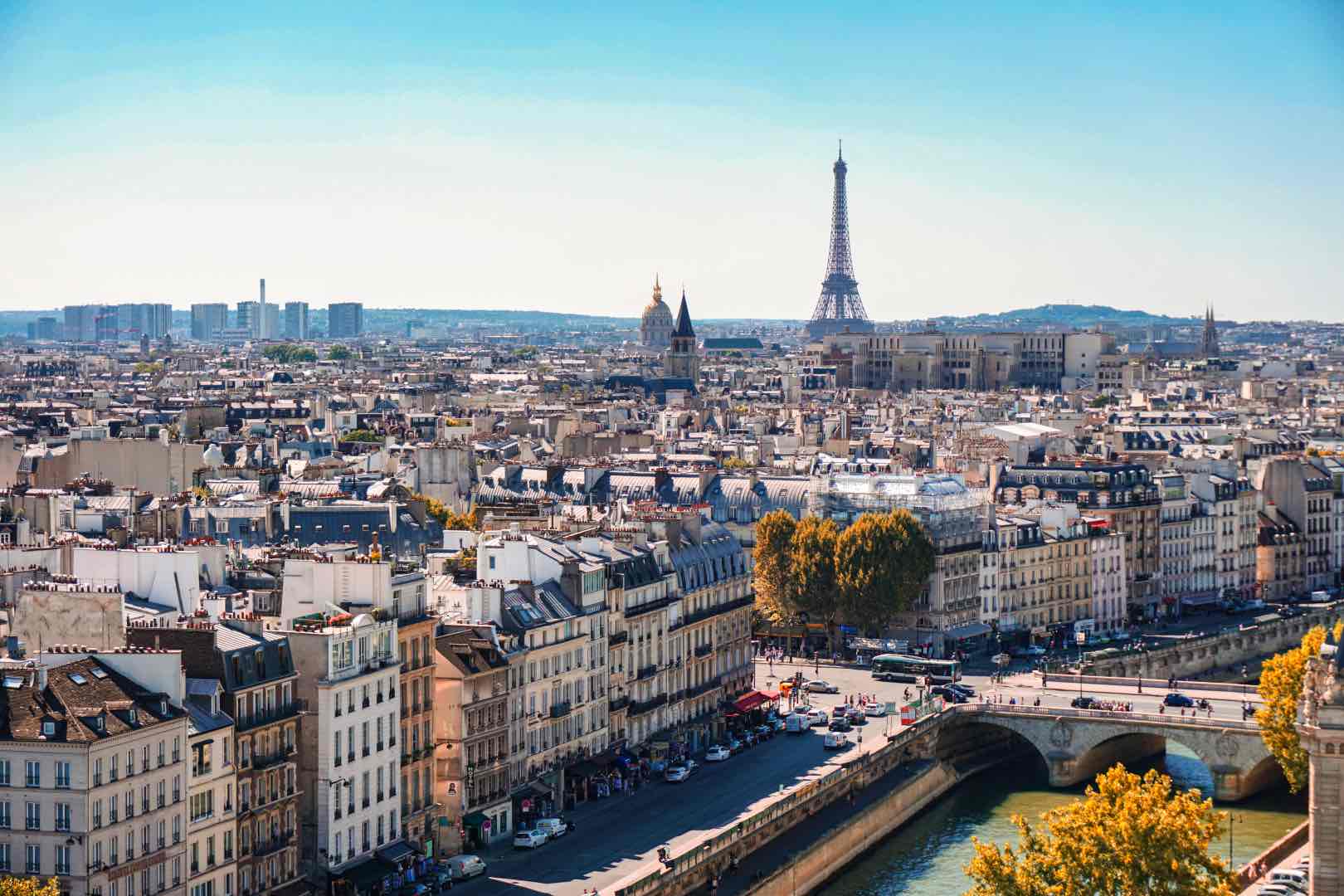 A beautiful view of the Eiffel Tower, Paris