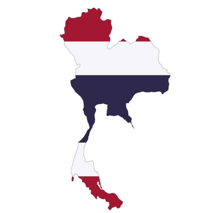 thailand map flag