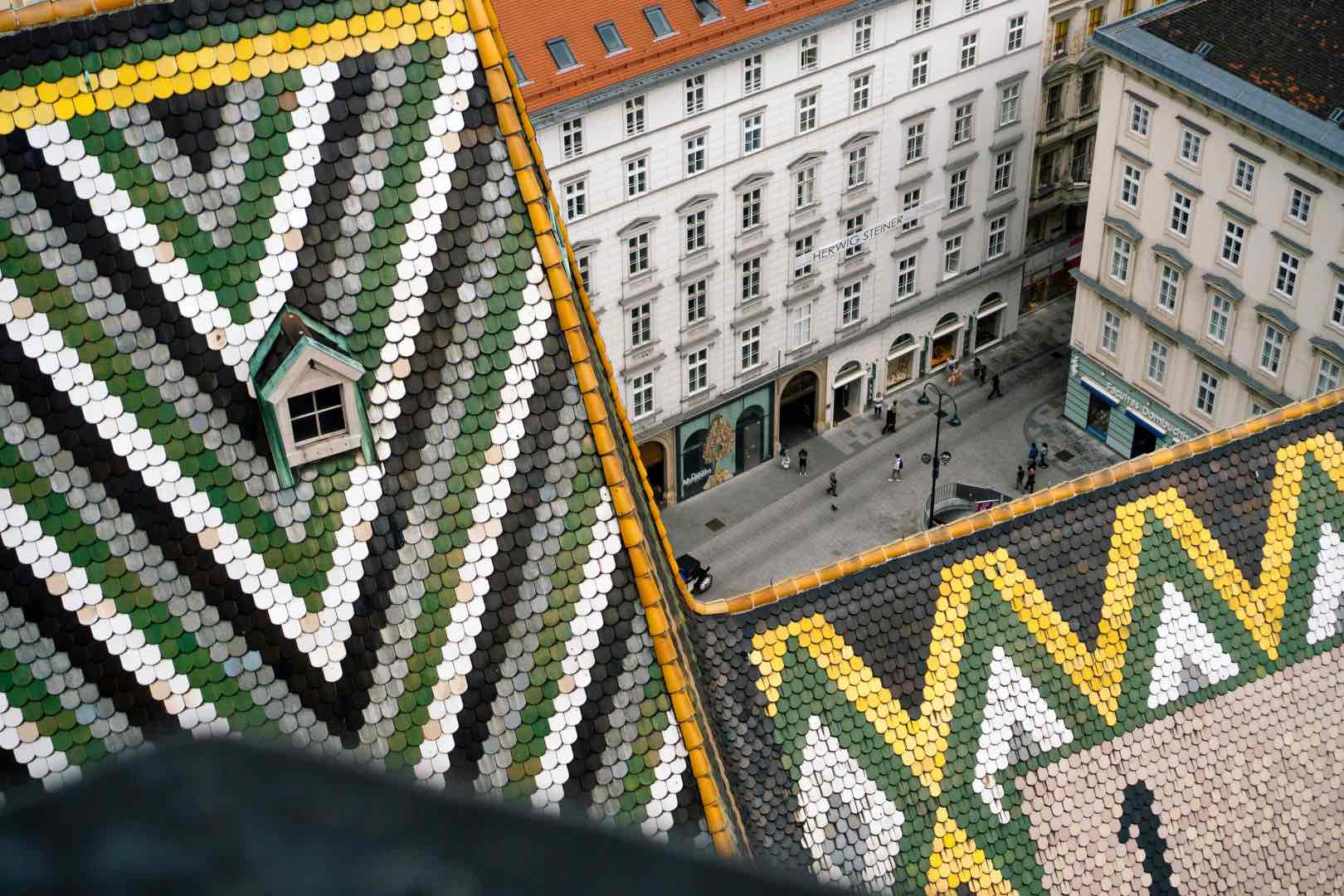 View of the cathedral roof tops