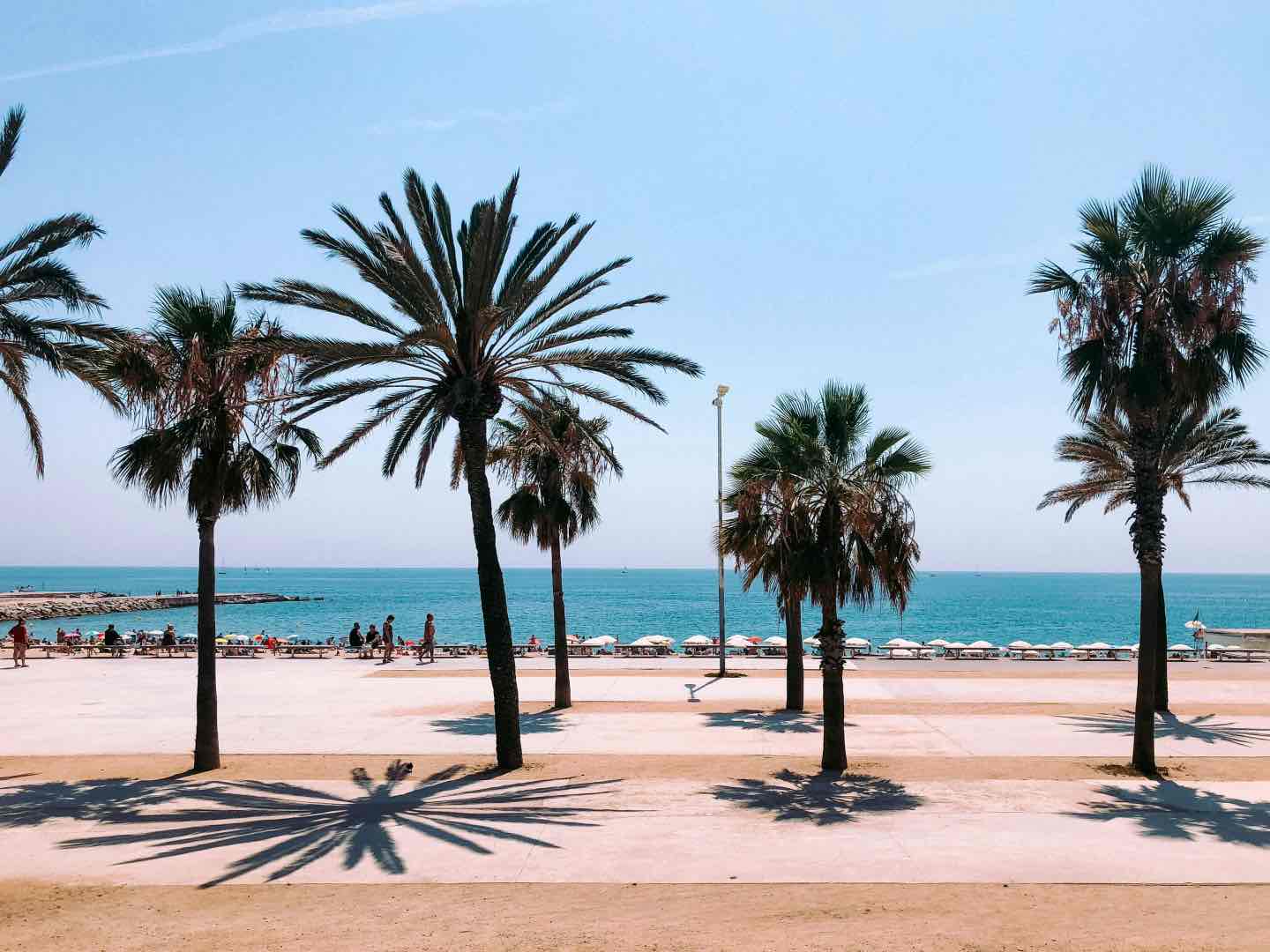 Barcelona beach front view