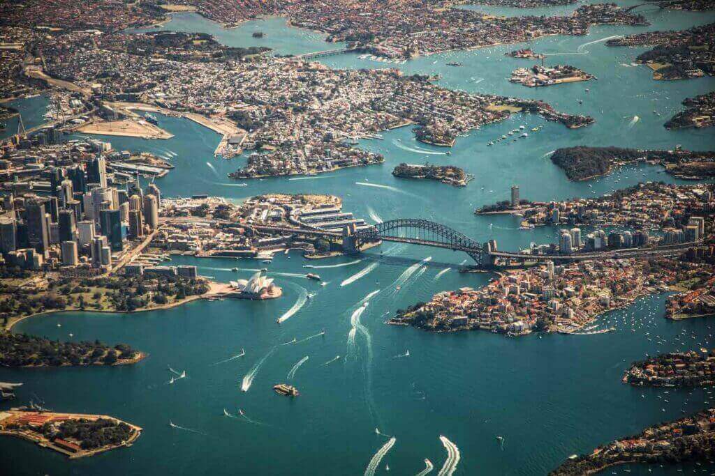 Drone view of Sydney, Australia