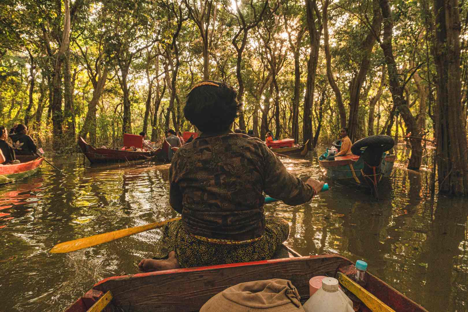 Boating in Siem Reap, Cambodia