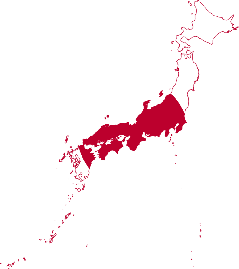 Japan flag map