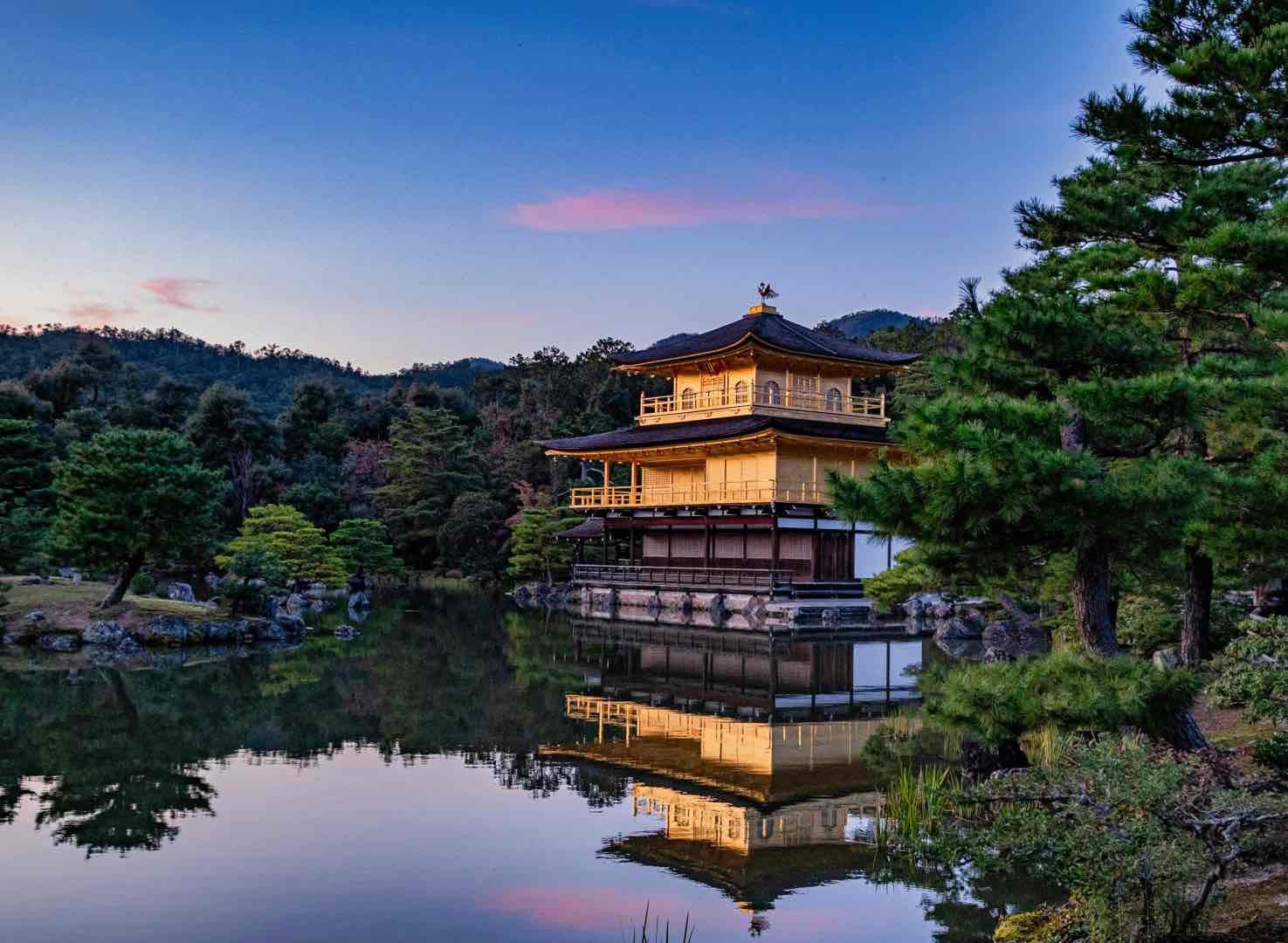 Golden Hour at the Golden Pavilion. Kyoto, Japan