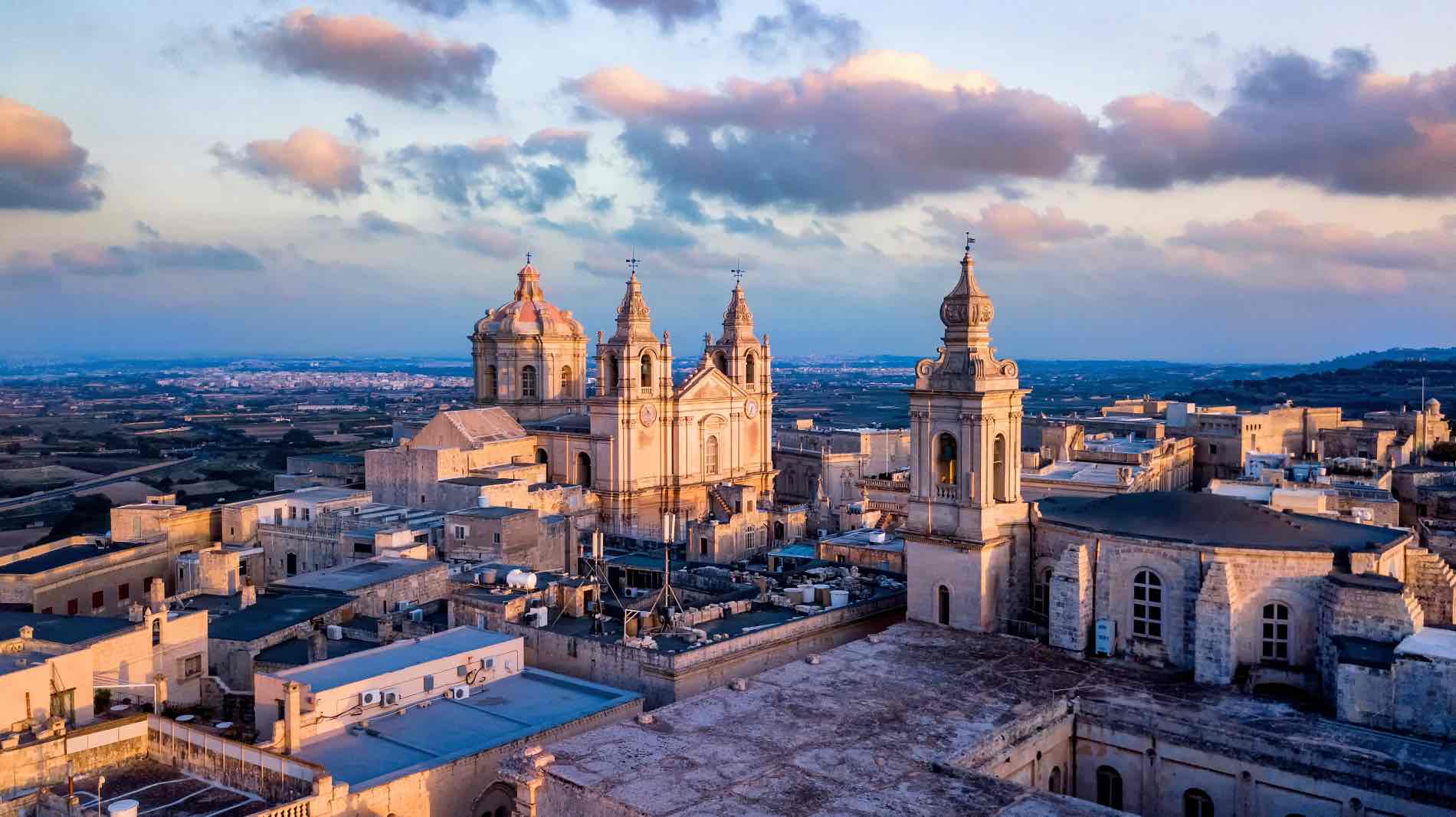 St. Paul Cathedral in medieval city Mdina.