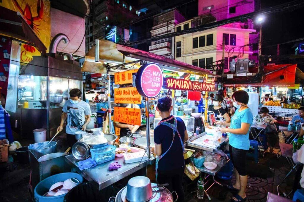 Thailand Street Food being prepared and cooked