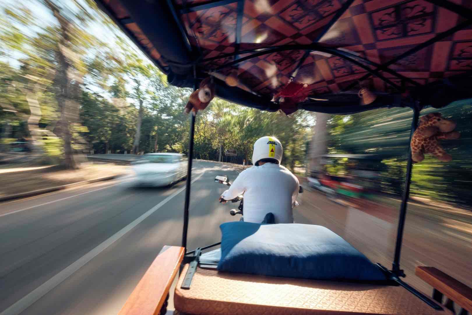 Tuk Tuk going to Angkor Wat