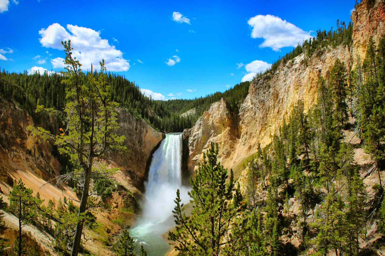 Yellowstone Magnificent Waterfall