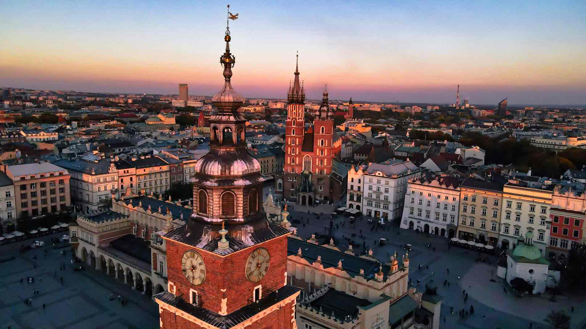 view over Rynek square