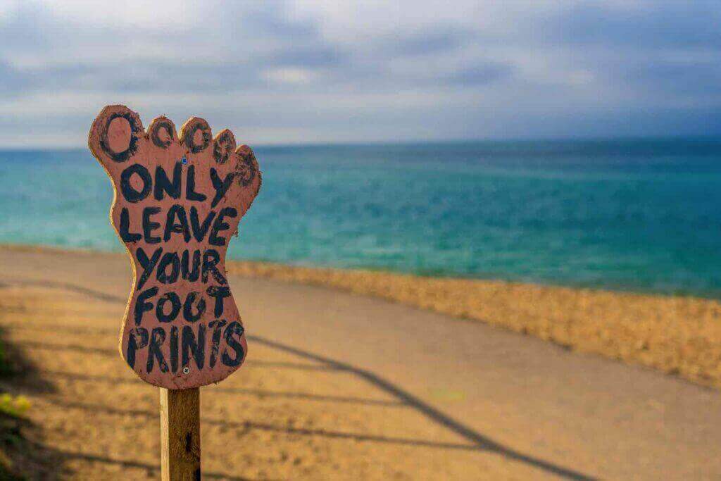 Leave no trace!! Travel footprint