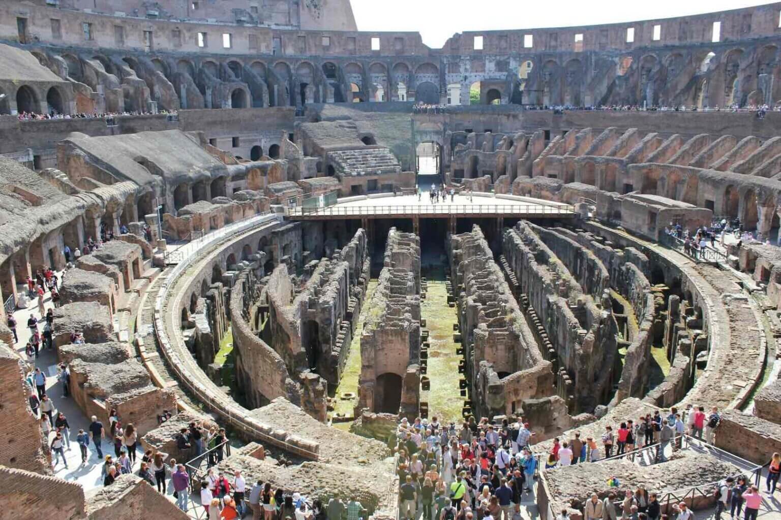 A Crowded Colosseum in Rome