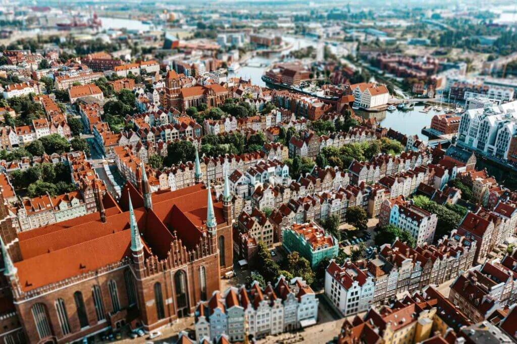 High above Gdansk