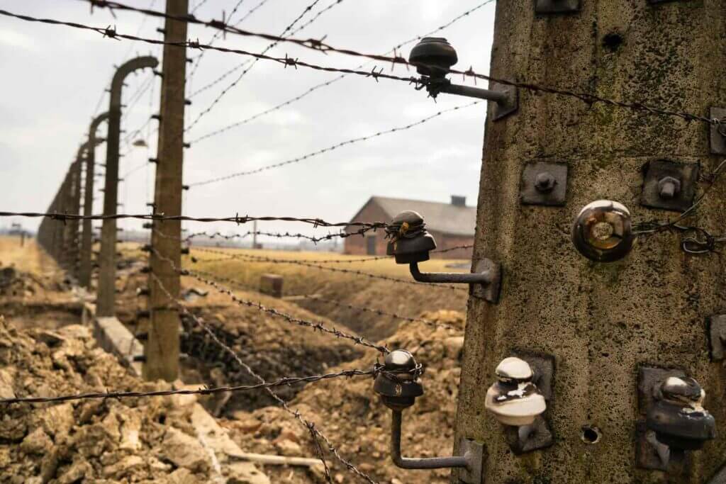 The barbed wire at Birkenau! A chilling sight!