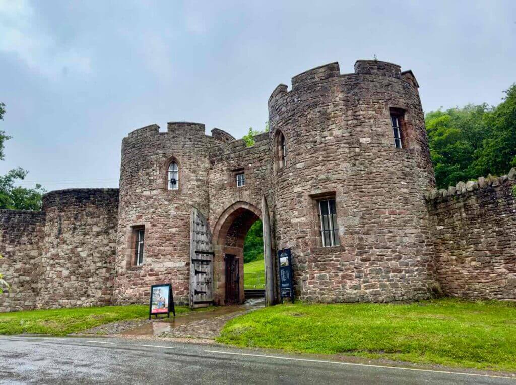 The entrance to Beeston Castle Grounds