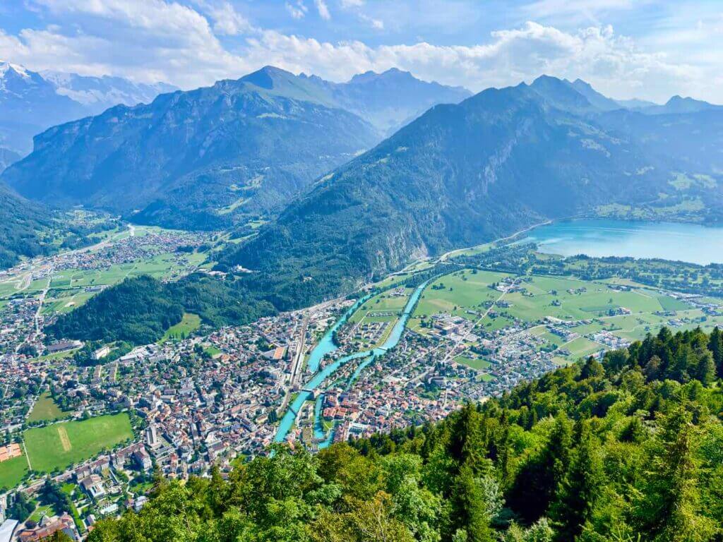 View looking down at Interlaken