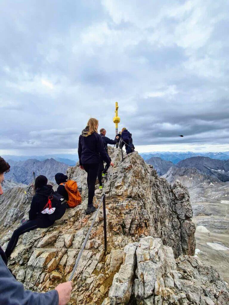 I climbed to the Zugspitze summit!