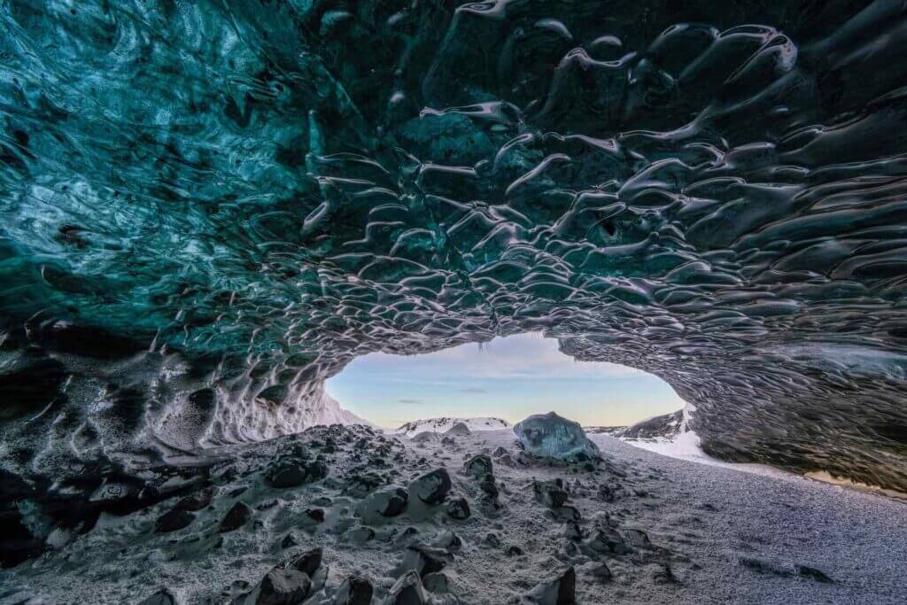 One of Iceland's Many Ice Caves. WOW!