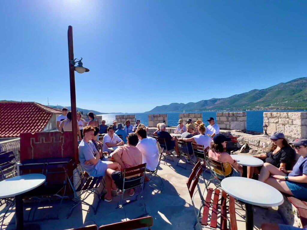 Roof top bar in Korcula