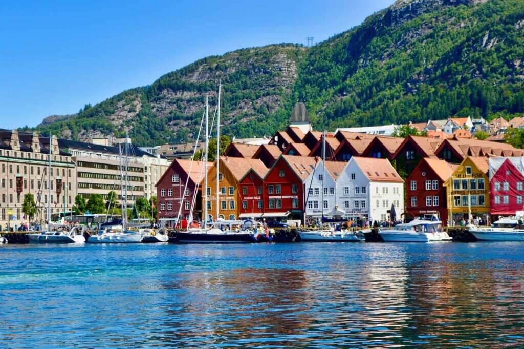 View of Bryggen in Bergen