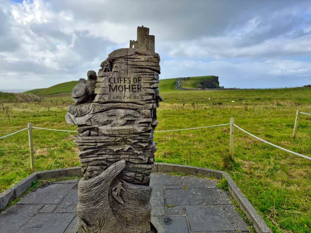 Cliffs of Moher, Welcome sign.