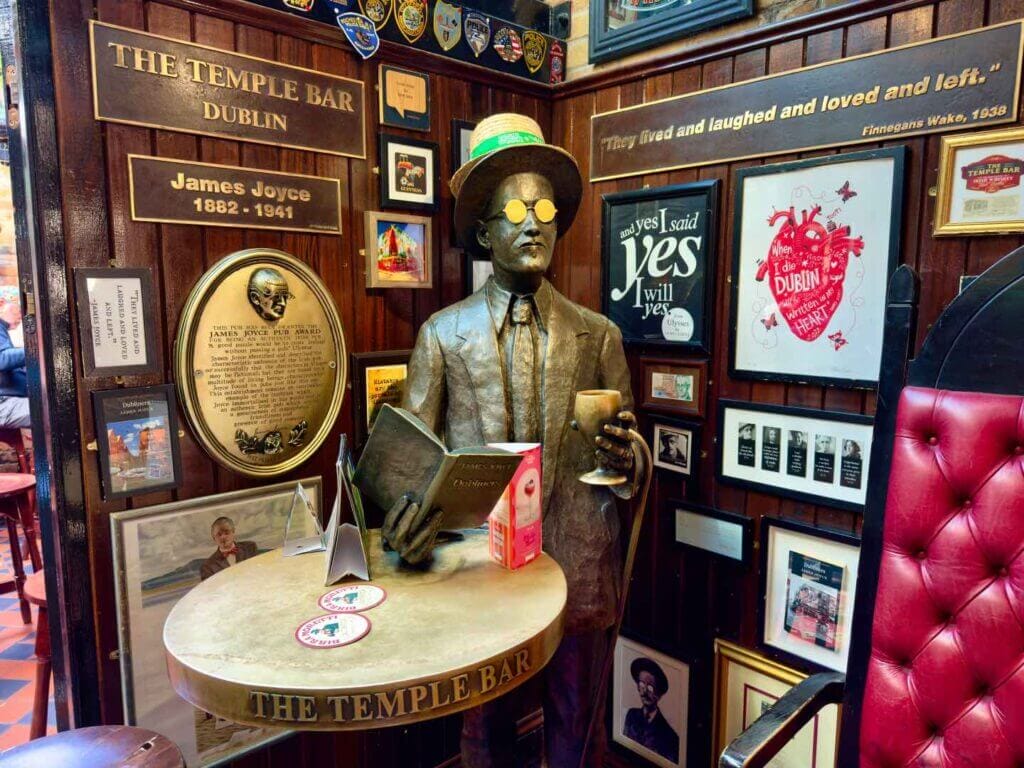 James Joyce Statue at The Temple Bar, Dublin