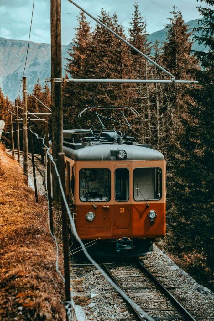 Autumn Train..Mürren, Lauterbrunnen, Switzerland