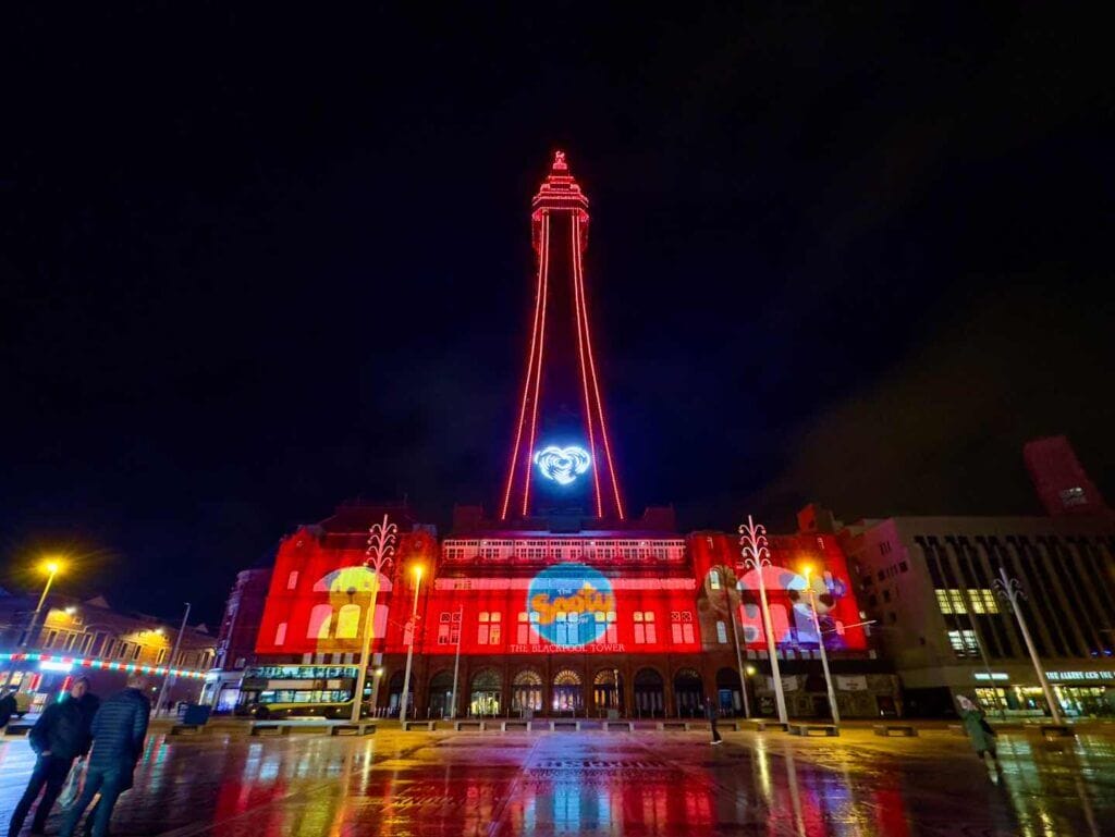 Blackpool Tower lit up!