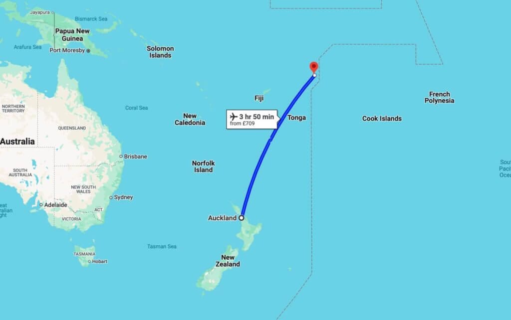 Auckland to Samoa