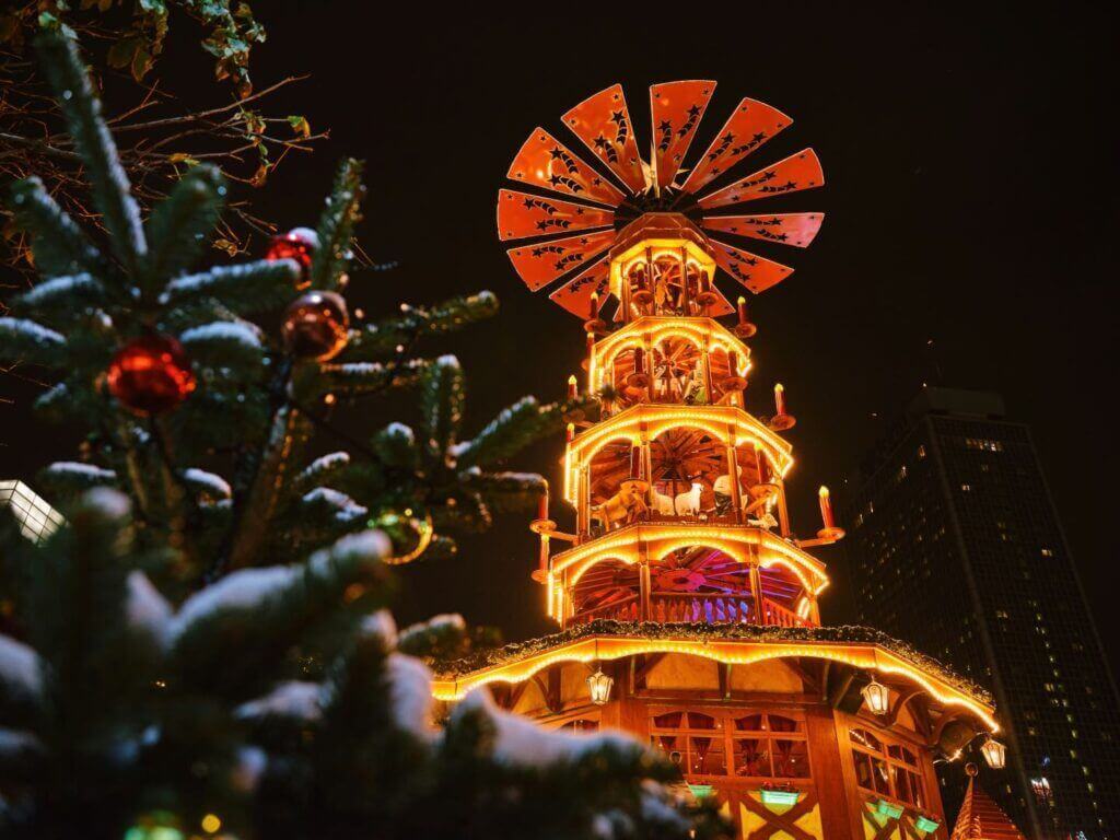 Typical German Christmas Market in full-swing