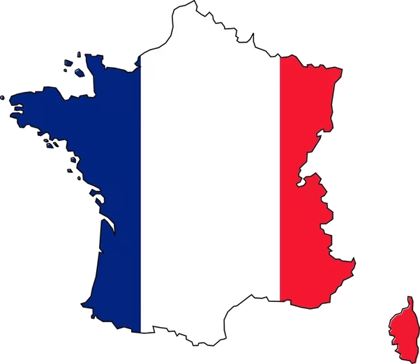 france flag map new
