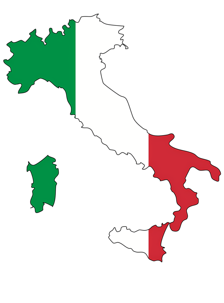 italy flag map new