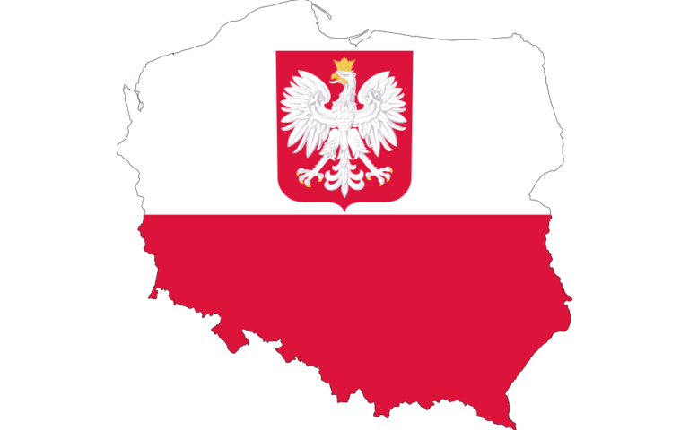 Poland flag map new