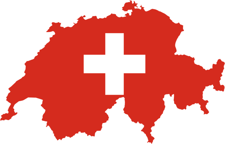 Switzerland flag map new