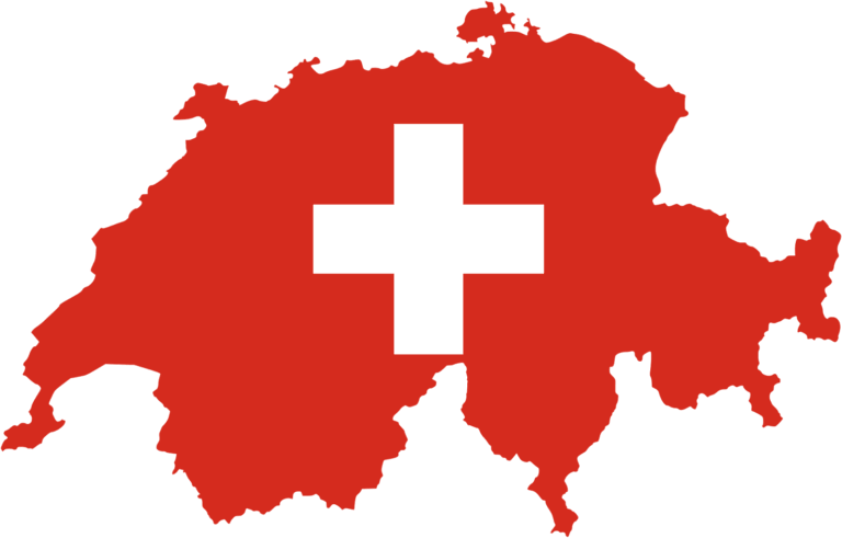 Switzerland flag map new